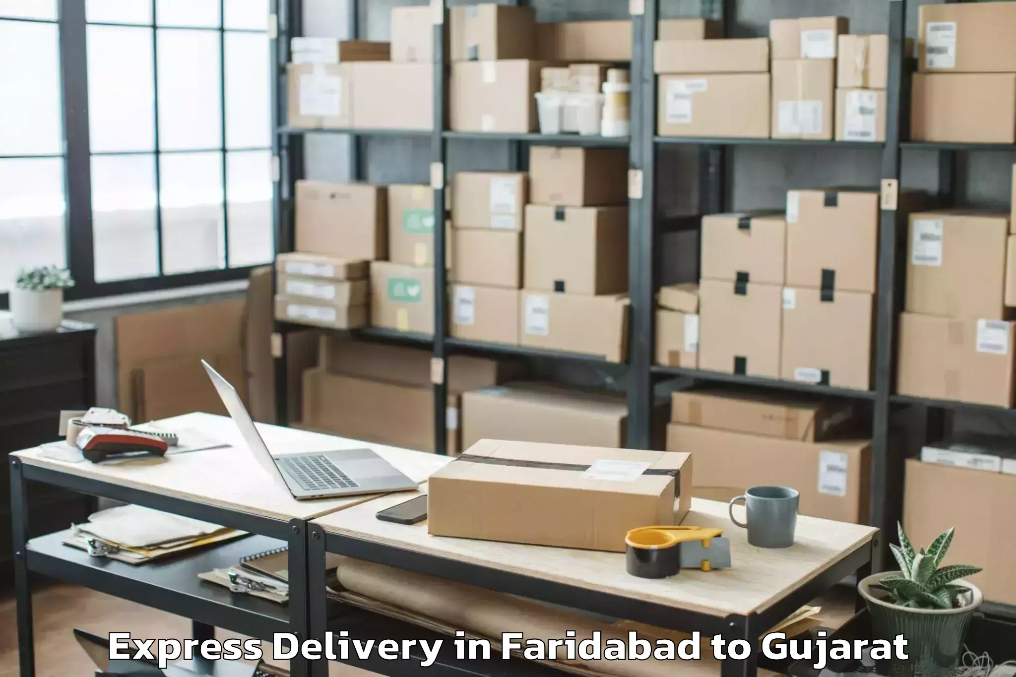 Top Faridabad to Sankeshwar Express Delivery Available